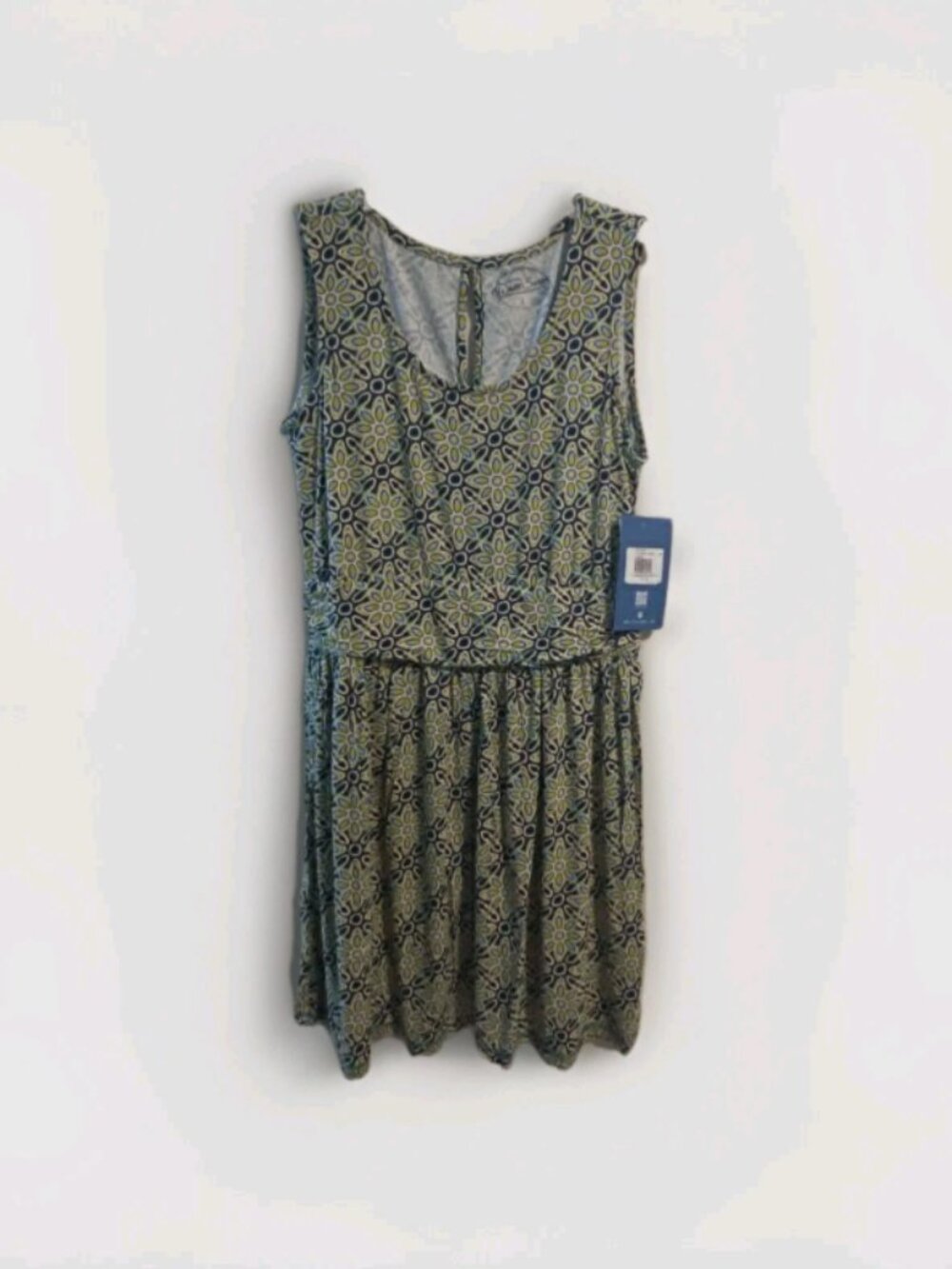 White Sierra Athletic Dress Size Large Yoga tennis golf zip pocket Floral green